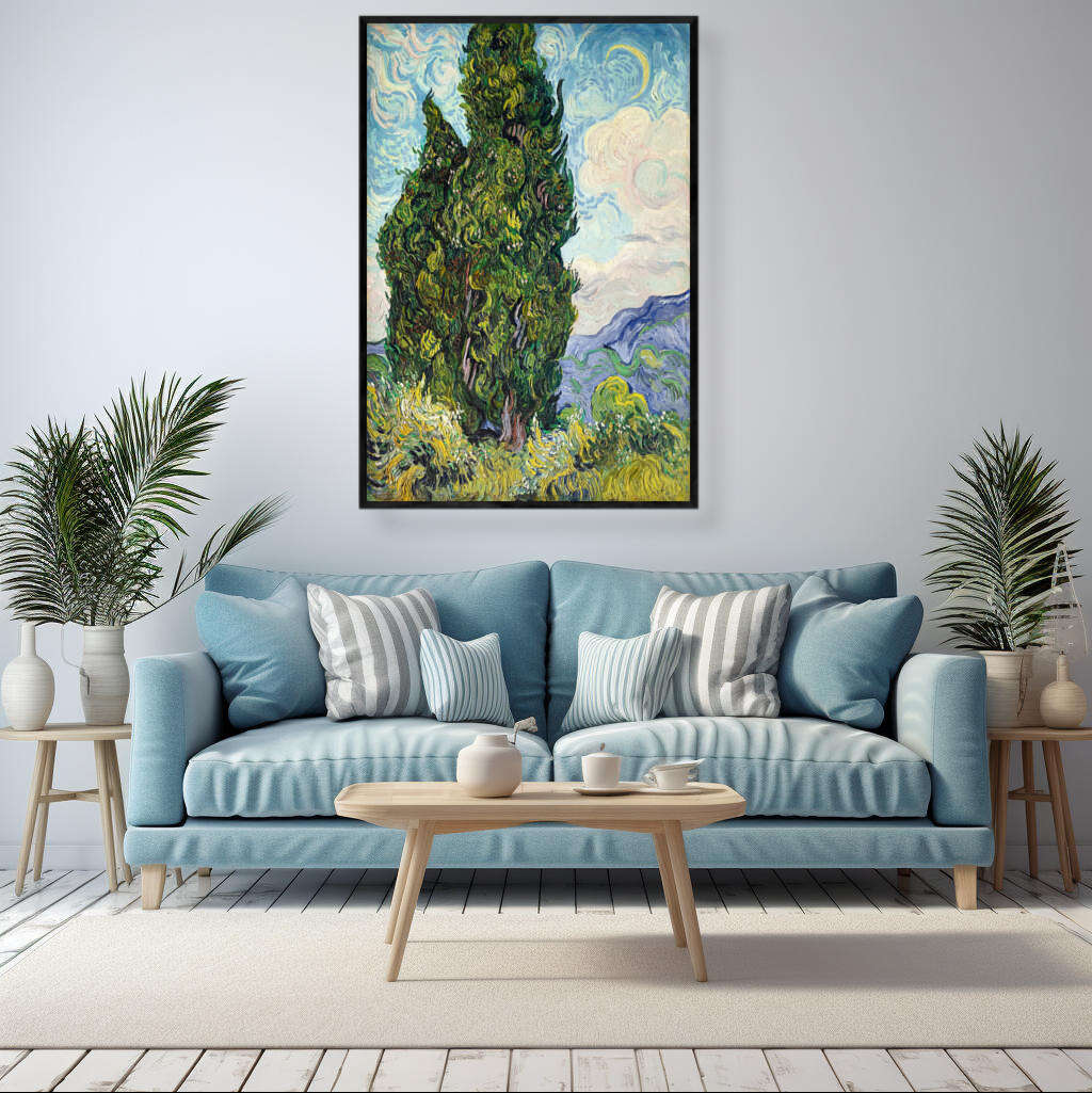 Cypresses by Vincent Van Gogh | Vincent Van Gogh Wall Art Prints - The Canvas Hive