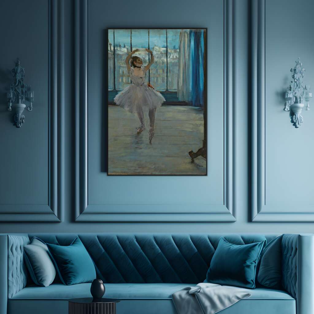 Dancer posing for a Photographer (Dancer in Front of the Window) by Edgar Degas | Edgar Degas Wall Art Prints - The Canvas Hive