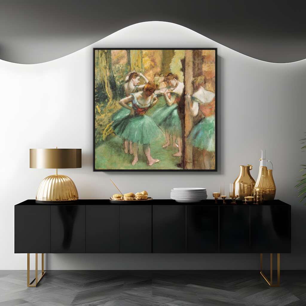 Dancers Pink and Green by Edgar Degas | Edgar Degas Wall Art Prints - The Canvas Hive