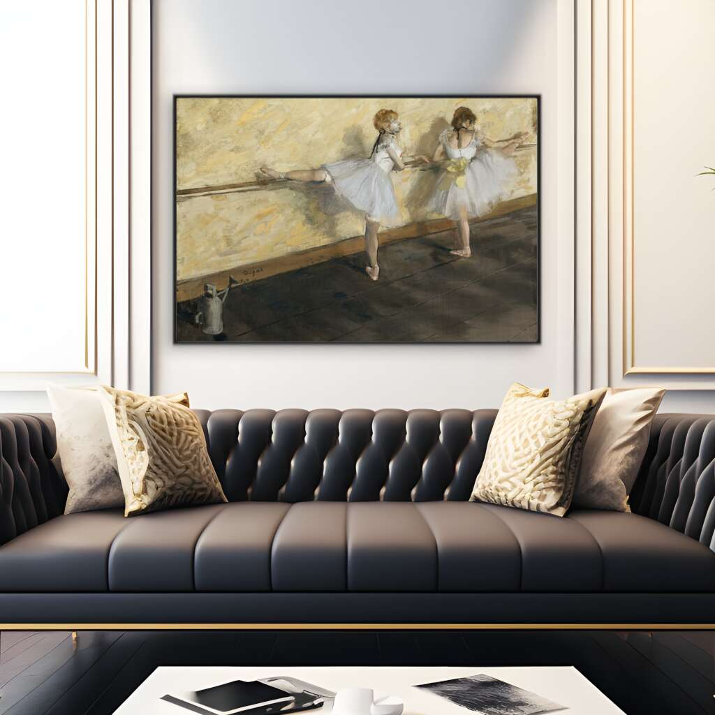 Dancers Practicing at the Barre by Edgar Degas | Edgar Degas Wall Art Prints - The Canvas Hive