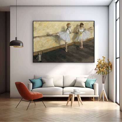 Dancers Practicing at the Barre by Edgar Degas | Edgar Degas Wall Art Prints - The Canvas Hive