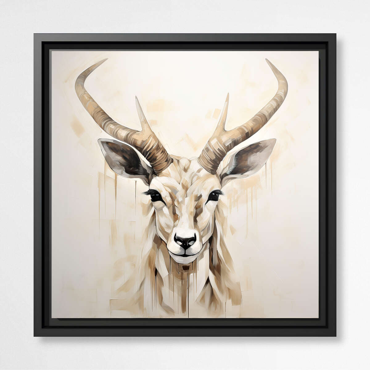 Deer Beige Elegance | Animals Wall Art Prints - The Canvas Hive