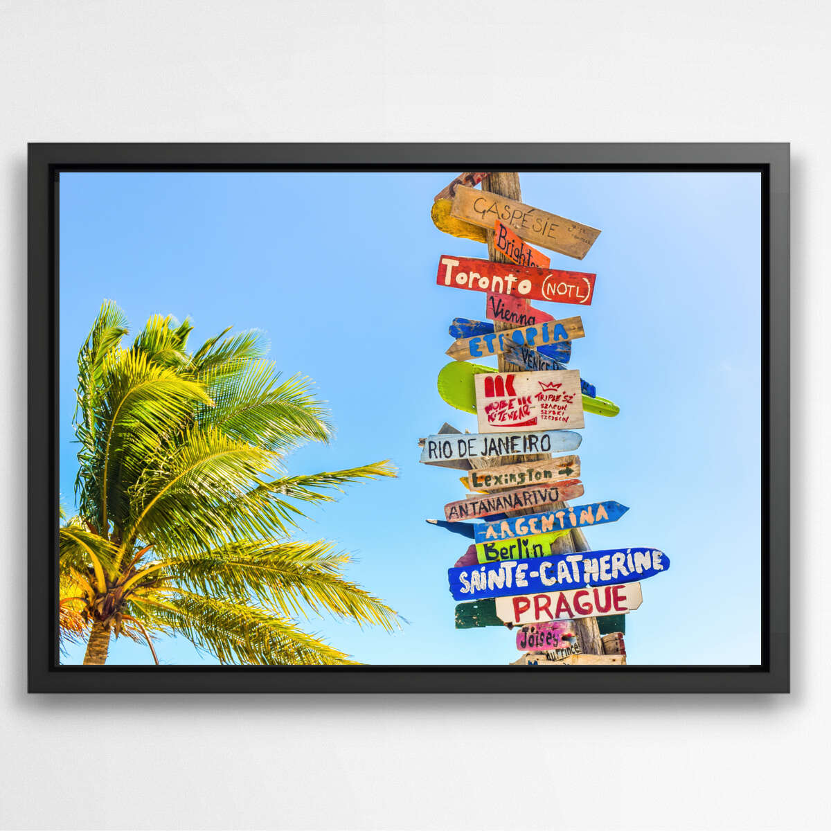 Direction Sign Long Bay Beach | Beachside Wall Art Prints - The Canvas Hive