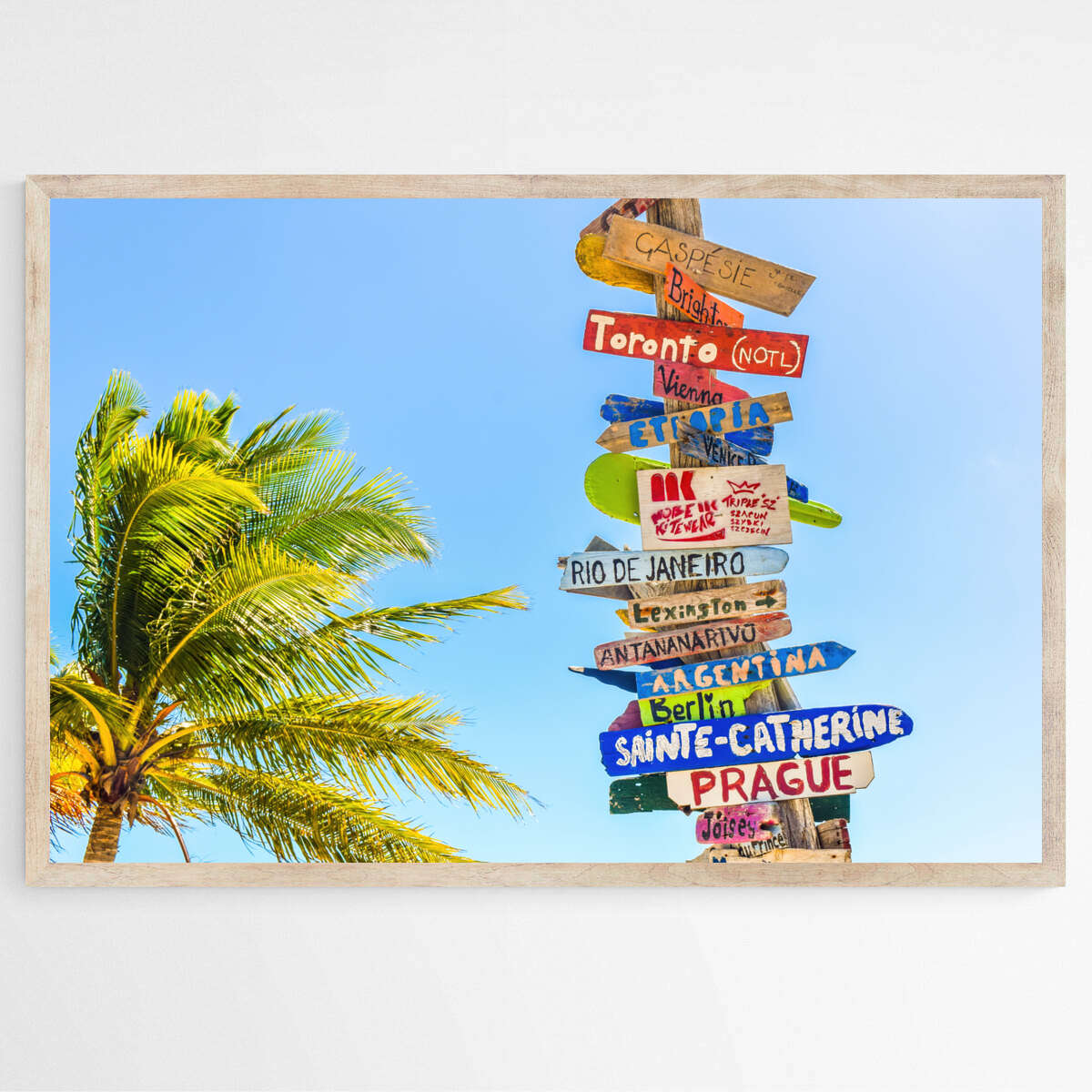 Direction Sign Long Bay Beach | Beachside Wall Art Prints - The Canvas Hive