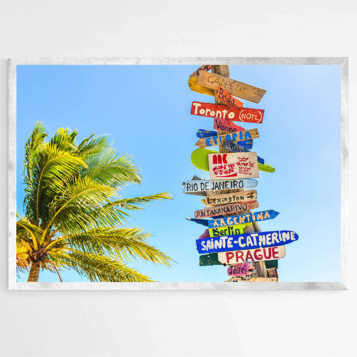 Direction Sign Long Bay Beach | Beachside Wall Art Prints - The Canvas Hive