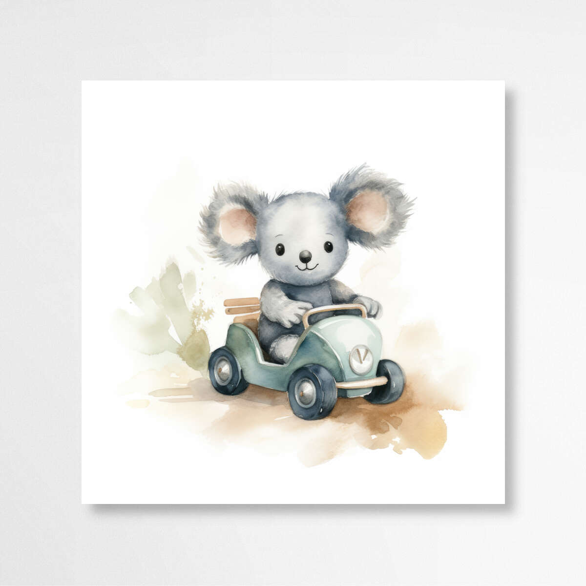 Driving Koala | Nursery Wall Art Prints - The Canvas Hive