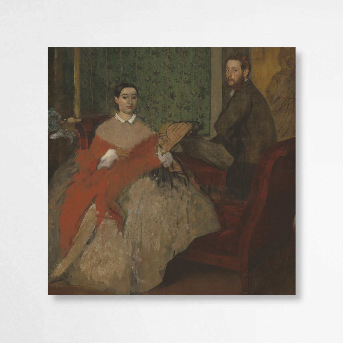 Edmondo and Therese Morbilli by Edgar Degas | Edgar Degas Wall Art Prints - The Canvas Hive