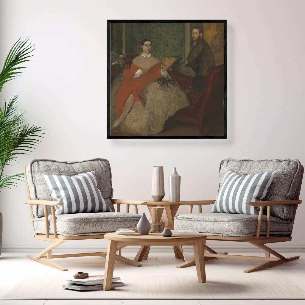 Edmondo and Therese Morbilli by Edgar Degas | Edgar Degas Wall Art Prints - The Canvas Hive