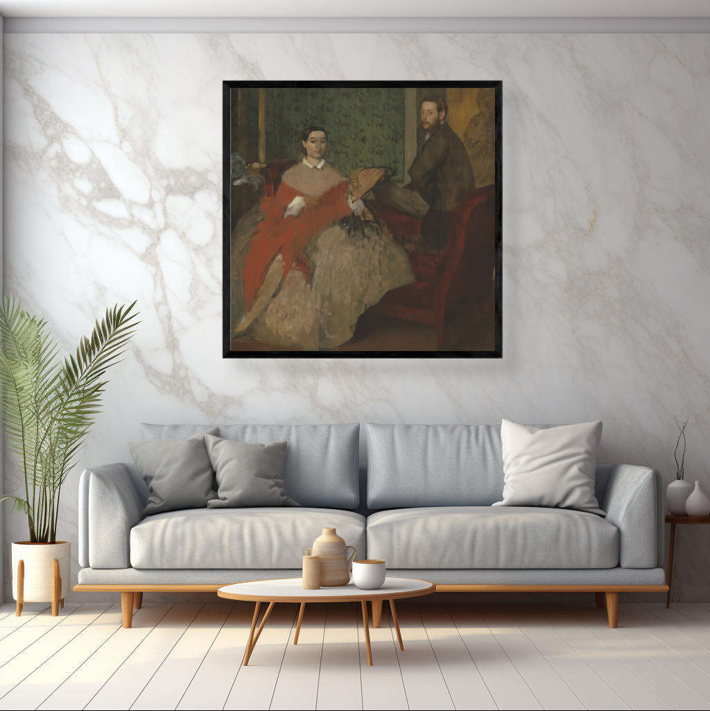 Edmondo and Therese Morbilli by Edgar Degas | Edgar Degas Wall Art Prints - The Canvas Hive