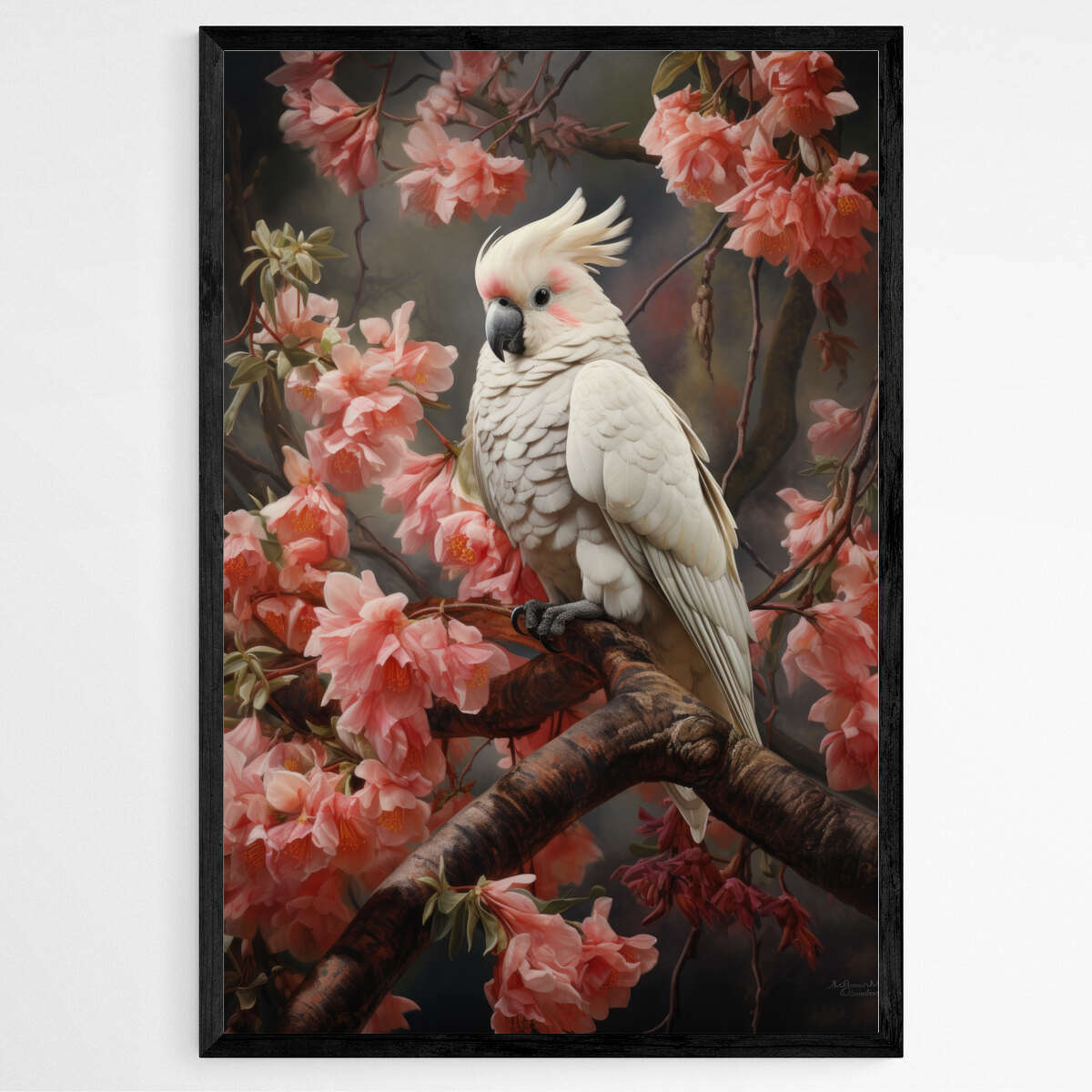 Elegant Cockatoo Australian Native Botanical Print | Australiana Wall Art Prints - The Canvas Hive