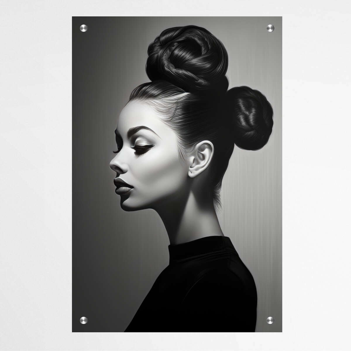 Elegant Woman in Monochrome | Abstract Wall Art Prints - The Canvas Hive