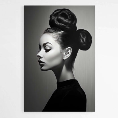 Elegant Woman in Monochrome | Abstract Wall Art Prints - The Canvas Hive