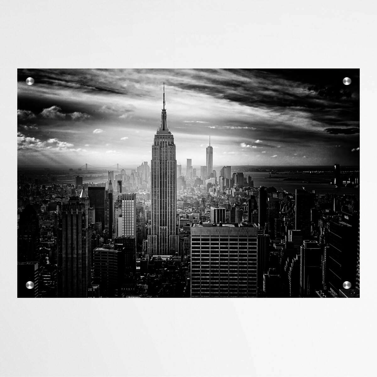 Empire State Building and Downtown New York City Skyline | Destinations Wall Art Prints - The Canvas Hive