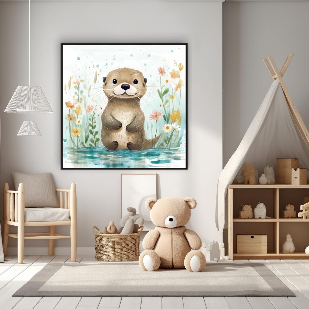 Enchanting Otter Oasis | Nursery Wall Art Prints - The Canvas Hive