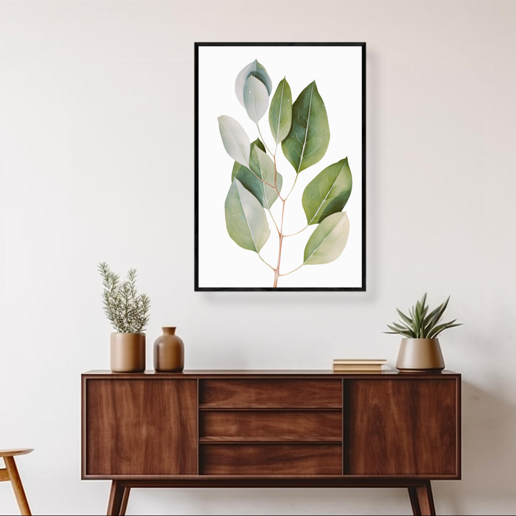 Eucalyptus Leave in Watercolour | Australiana Wall Art Prints - The Canvas Hive