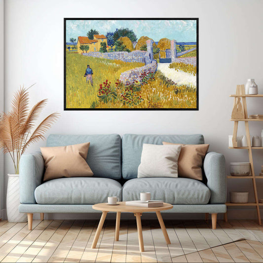 Farmhouse in Provence by Vincent Van Gogh | Vincent Van Gogh Wall Art Prints - The Canvas Hive