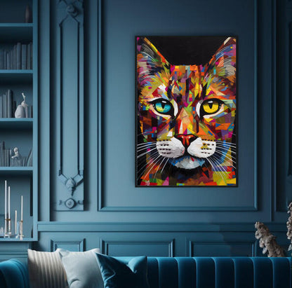 Feline Abstractions Cat | Animals Wall Art Prints - The Canvas Hive