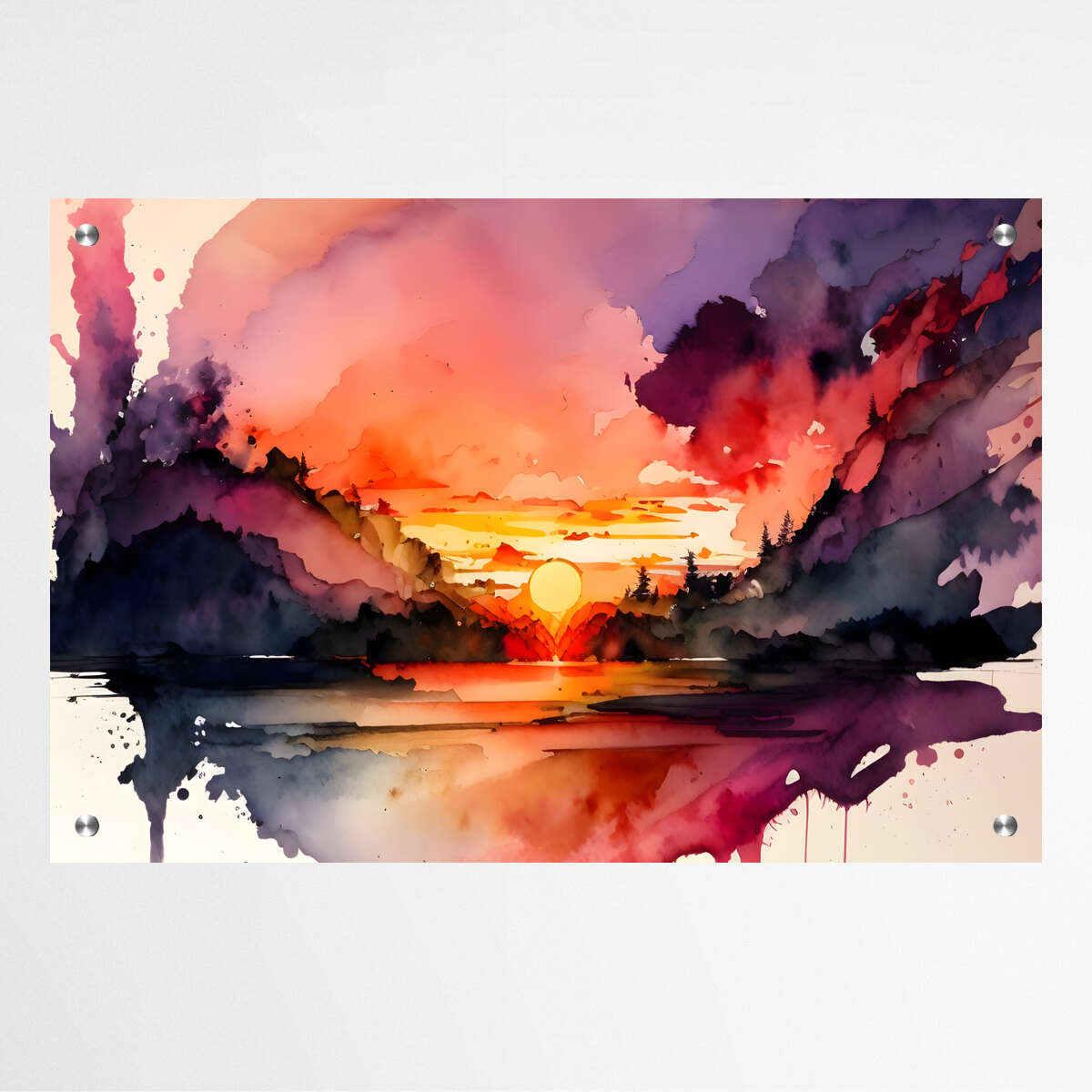 Fiery Sunset | Abstract Wall Art Prints - The Canvas Hive