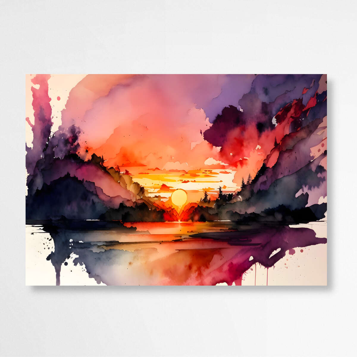 Fiery Sunset | Abstract Wall Art Prints - The Canvas Hive