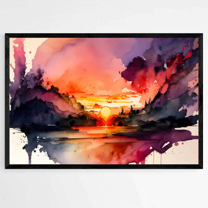 Fiery Sunset | Abstract Wall Art Prints - The Canvas Hive