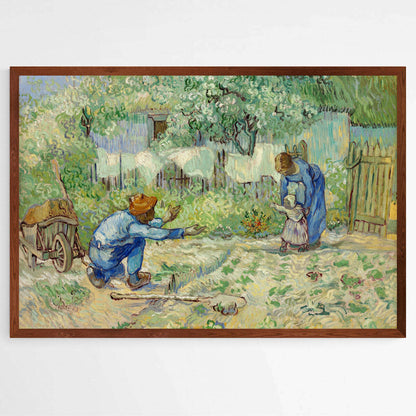 First Steps after Millet by Vincent Van Gogh | Vincent Van Gogh Wall Art Prints - The Canvas Hive