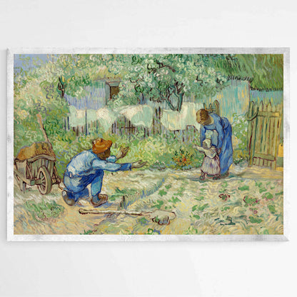 First Steps after Millet by Vincent Van Gogh | Vincent Van Gogh Wall Art Prints - The Canvas Hive