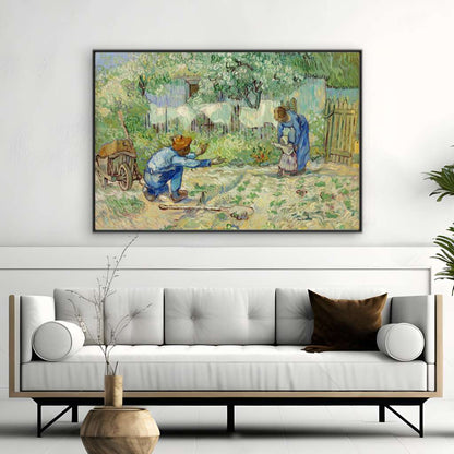 First Steps after Millet by Vincent Van Gogh | Vincent Van Gogh Wall Art Prints - The Canvas Hive