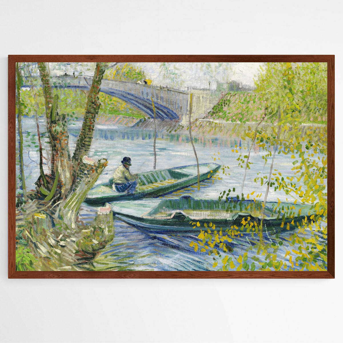 Fishing in Spring by Vincent Van Gogh | Vincent Van Gogh Wall Art Prints - The Canvas Hive