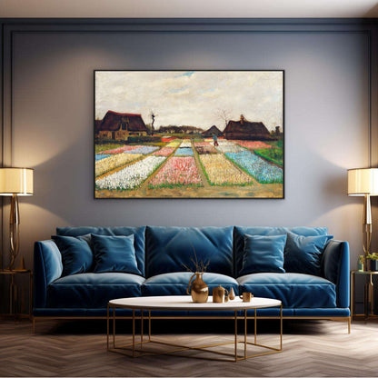 Flower Beds in Holland by Vincent Van Gogh | Vincent Van Gogh Wall Art Prints - The Canvas Hive