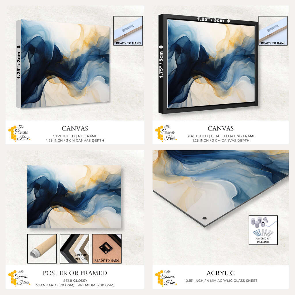 Fluid and Flowing Lines | Abstract Wall Art Prints - The Canvas Hive