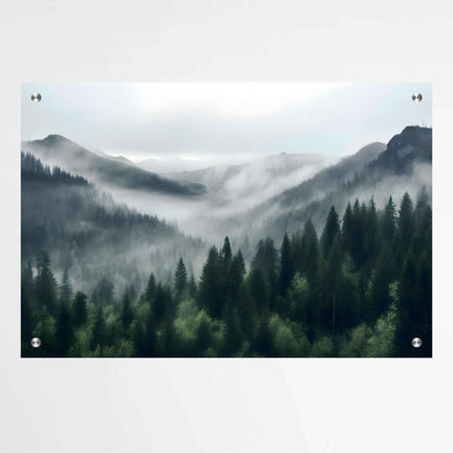 Foggy Mountain Forest | Nature Wall Art Prints - The Canvas Hive