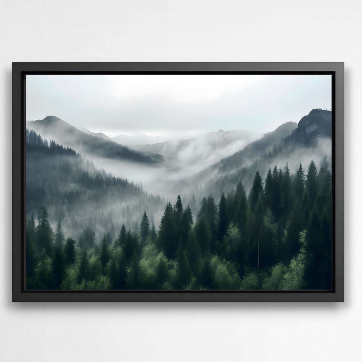 Foggy Mountain Forest | Nature Wall Art Prints - The Canvas Hive