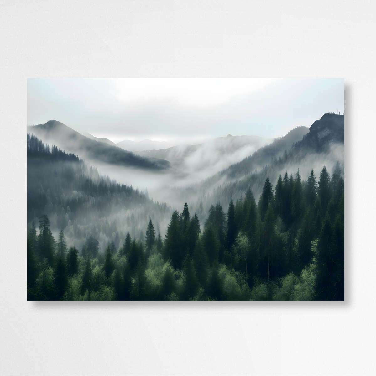 Foggy Mountain Forest | Nature Wall Art Prints - The Canvas Hive