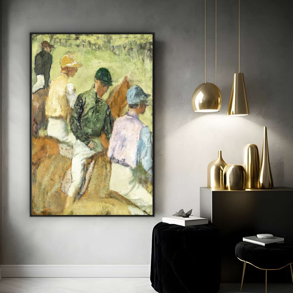 Four Jockeys by Edgar Degas | Edgar Degas Wall Art Prints - The Canvas Hive