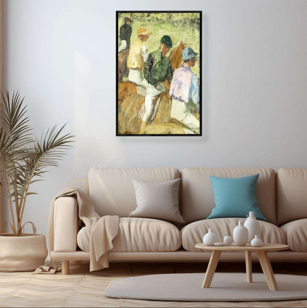 Four Jockeys by Edgar Degas | Edgar Degas Wall Art Prints - The Canvas Hive