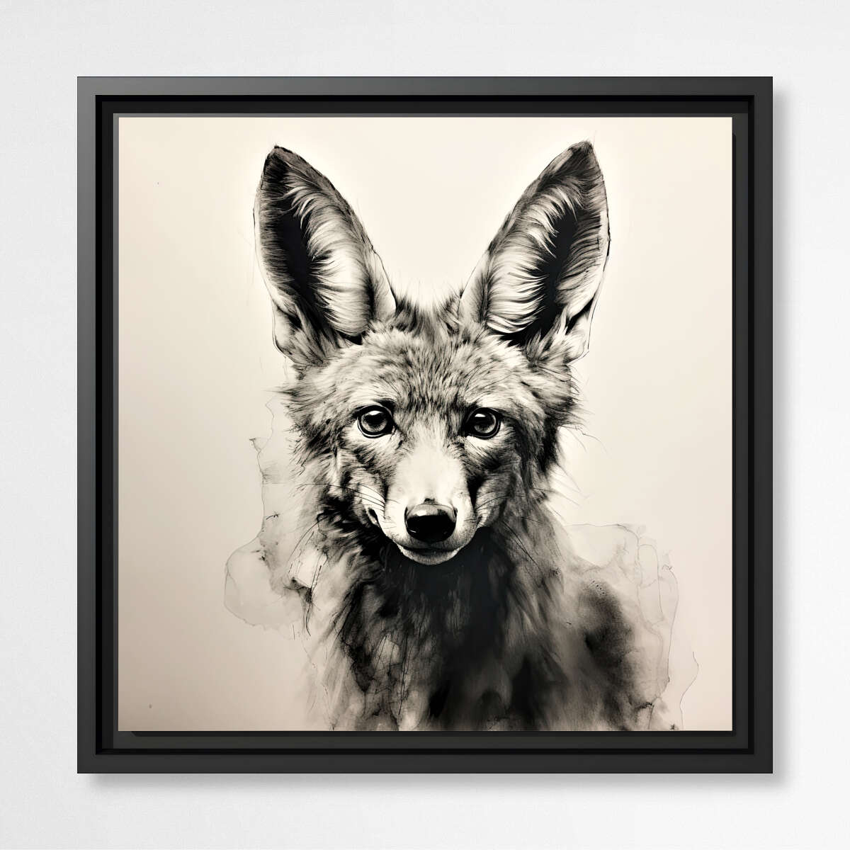 Fox Art in Charcoal | Animals Wall Art Prints - The Canvas Hive