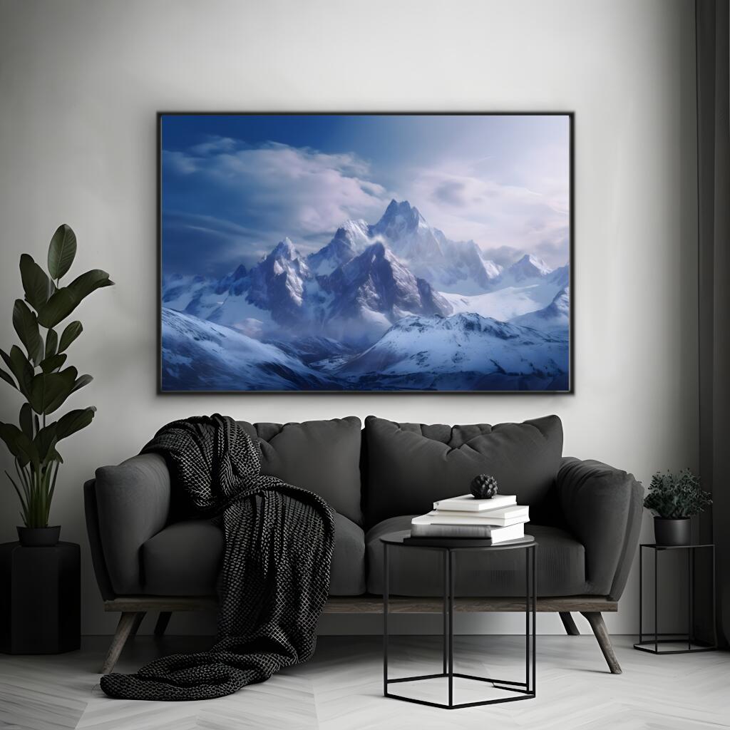 Frozen Romance in Mountain Heights | Nature Wall Art Prints - The Canvas Hive