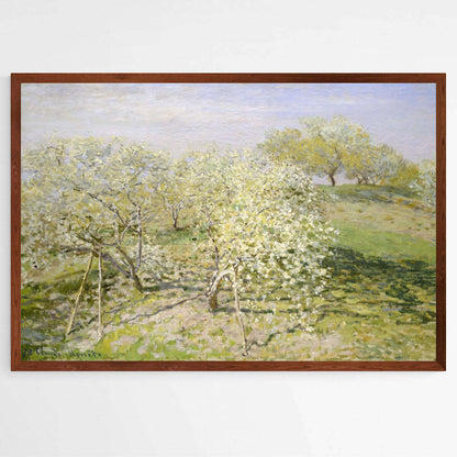Fruit Trees in Bloom in Sprint by Claude Monet | Claude Monet Wall Art Prints - The Canvas Hive