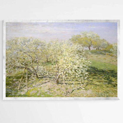 Fruit Trees in Bloom in Sprint by Claude Monet | Claude Monet Wall Art Prints - The Canvas Hive