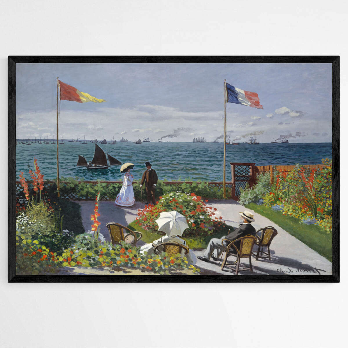 Garden at Sainte-Adresse by Claude Monet | Claude Monet Wall Art Prints - The Canvas Hive