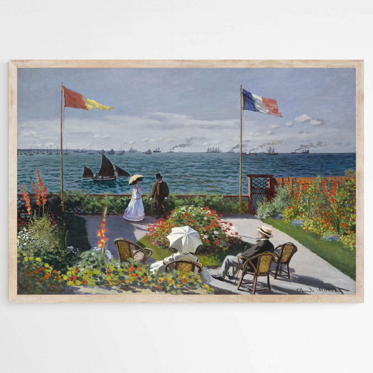 Garden at Sainte-Adresse by Claude Monet | Claude Monet Wall Art Prints - The Canvas Hive