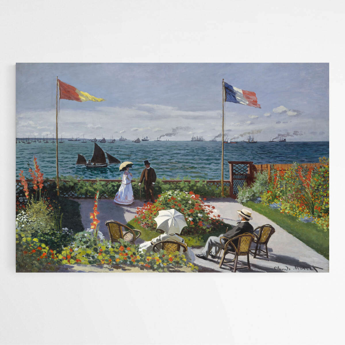 Garden at Sainte-Adresse by Claude Monet | Claude Monet Wall Art Prints - The Canvas Hive