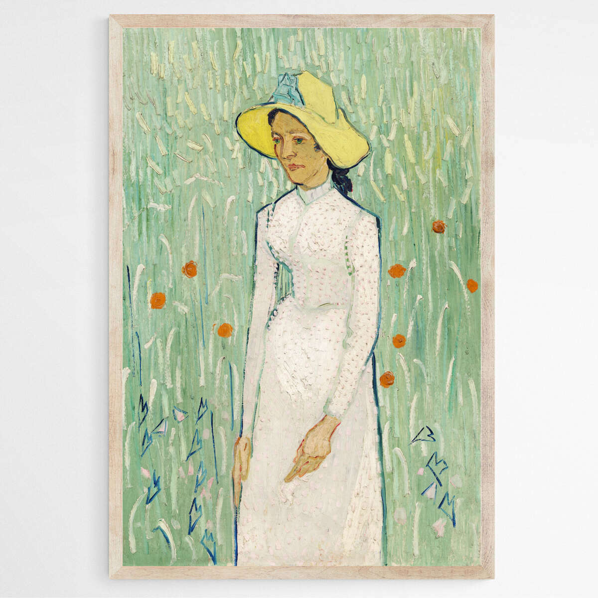 Girl in White by Vincent Van Gogh | Vincent Van Gogh Wall Art Prints - The Canvas Hive