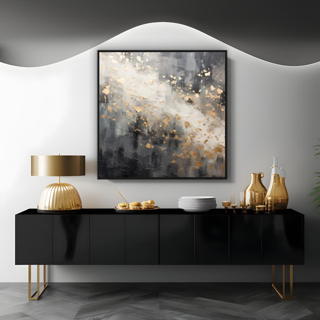 Gold Flakes | Abstract Wall Art Prints - The Canvas Hive