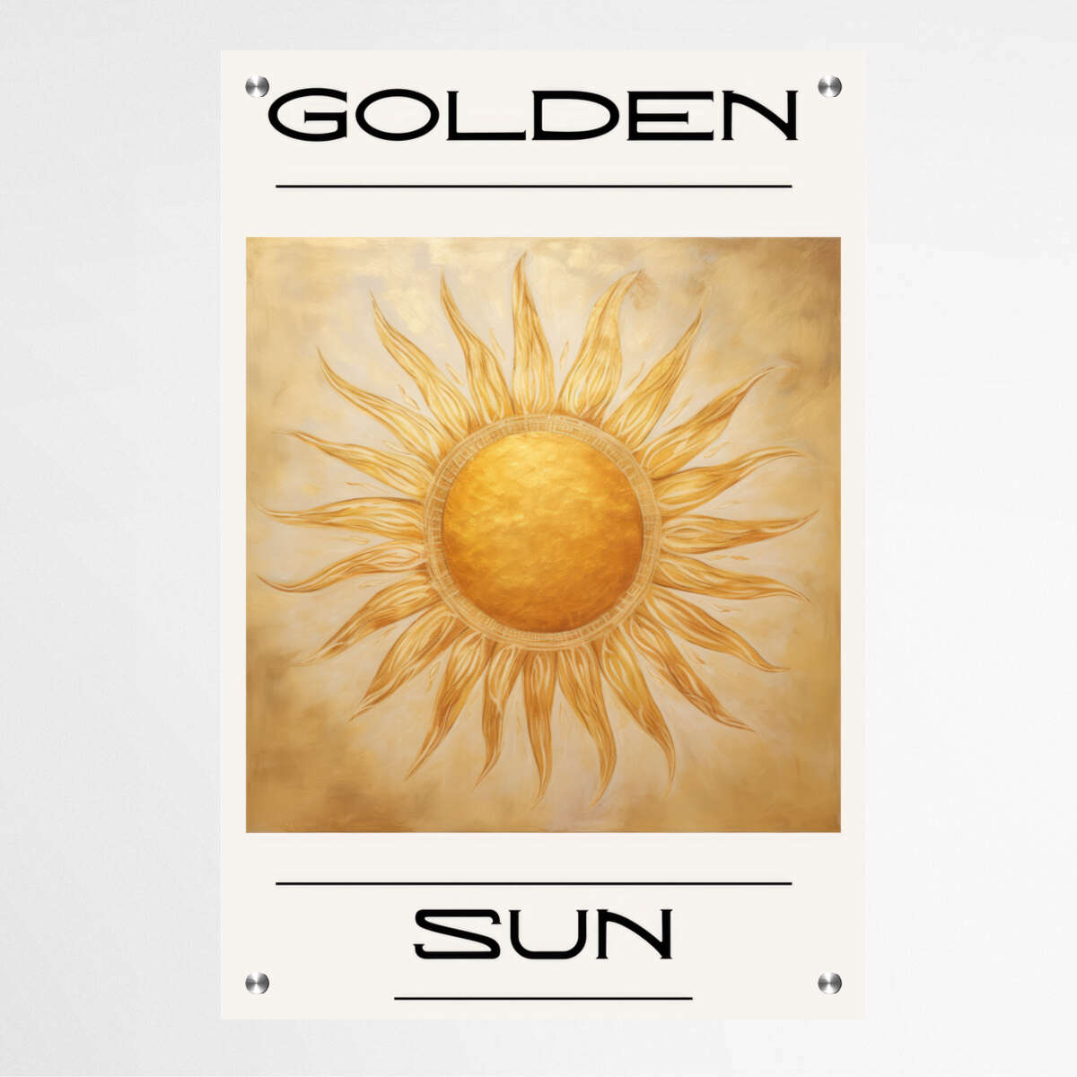 Golden Sun Boho Art | Minimalist Wall Art Prints - The Canvas Hive