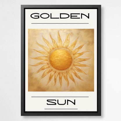 Golden Sun Boho Art | Minimalist Wall Art Prints - The Canvas Hive