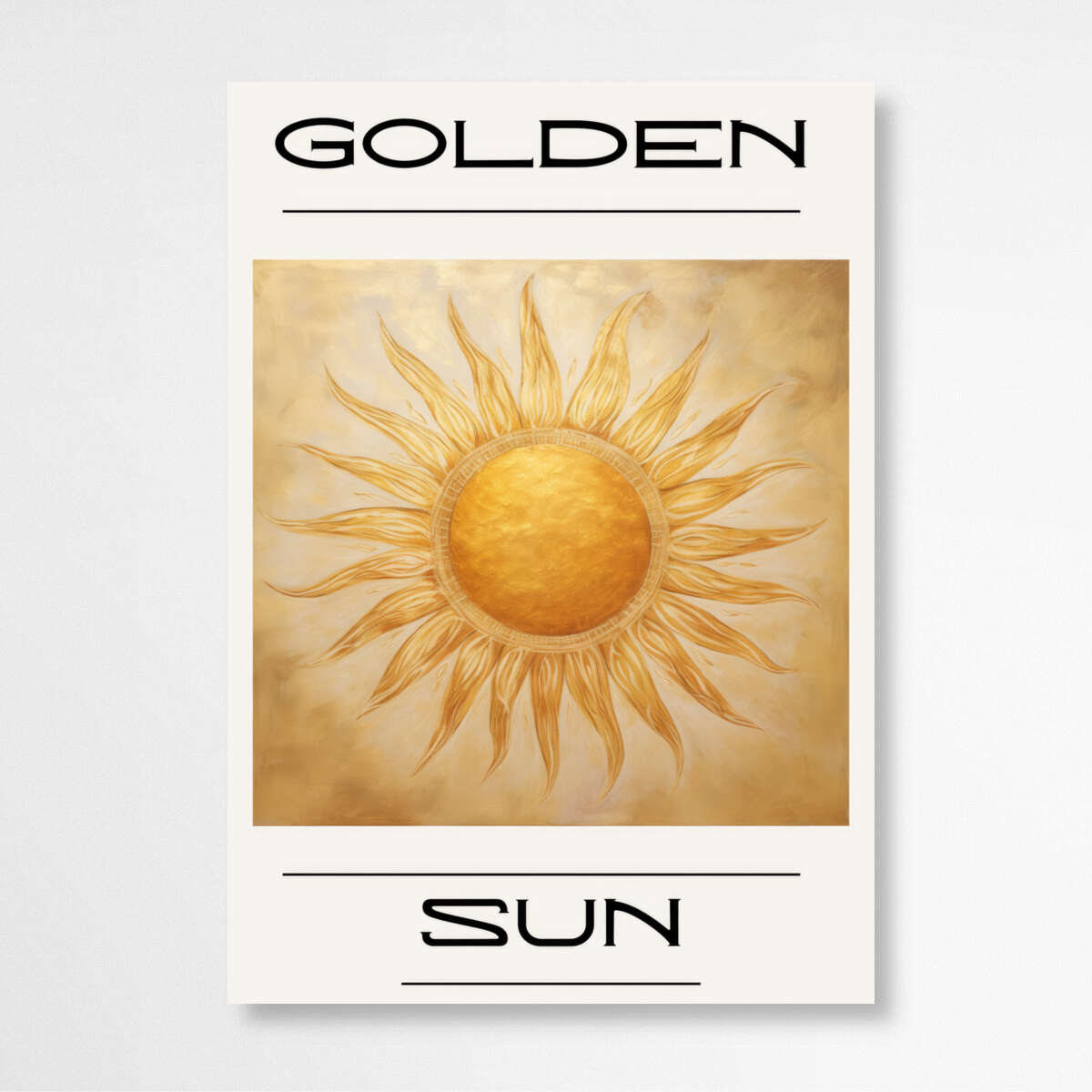 Golden Sun Boho Art | Minimalist Wall Art Prints - The Canvas Hive