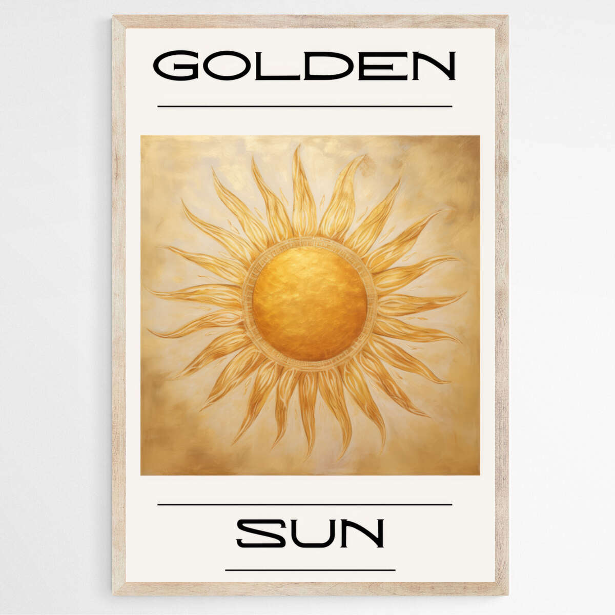 Golden Sun Boho Art | Minimalist Wall Art Prints - The Canvas Hive