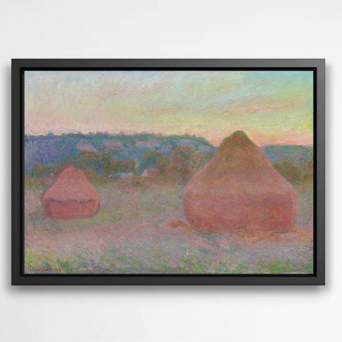 Haystacks End of Day Autumn by Claude Monet | Claude Monet Wall Art Prints - The Canvas Hive