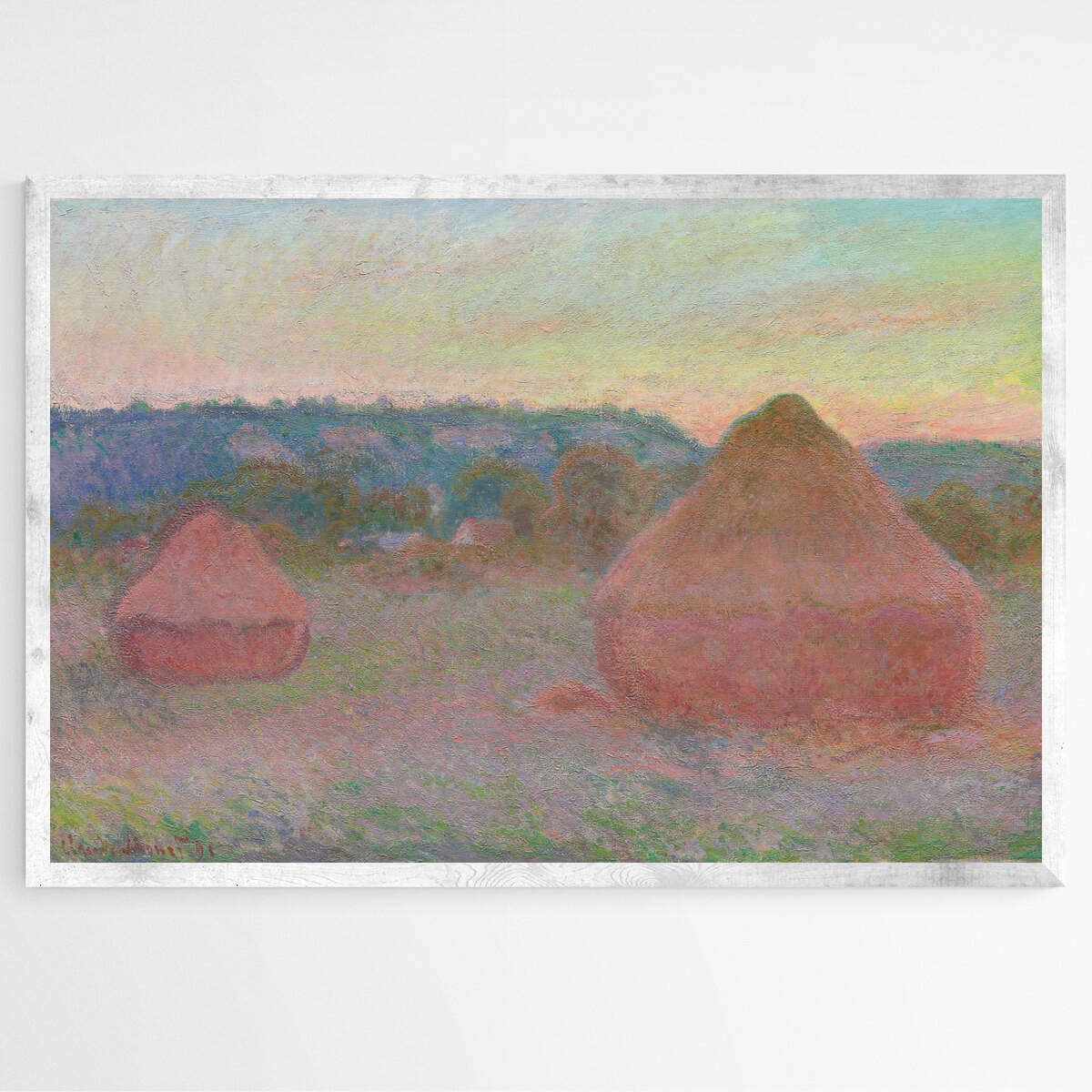 Haystacks End of Day Autumn by Claude Monet | Claude Monet Wall Art Prints - The Canvas Hive